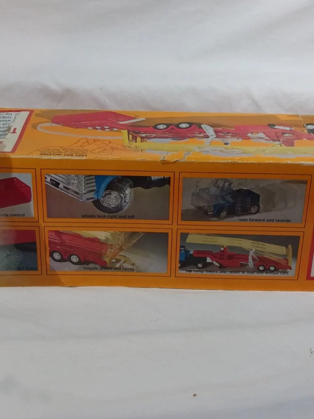 VINTAGE SEARS TOY BATTERY POWERED MINI CAR TRANSPORTER-NOT WORKING